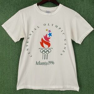Vintage 1996 Champion Atlanta Olympics Games Logo T-Shirt Men’s Size Small